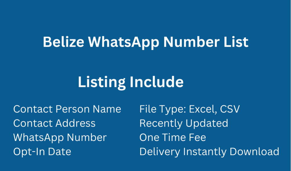 Belize WhatsApp Number List