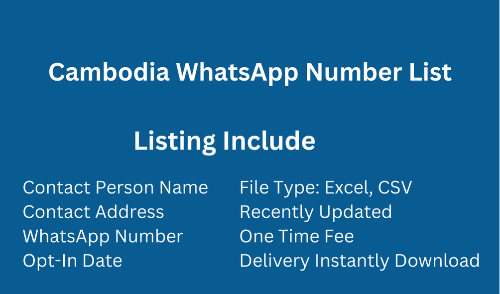 Cambodia WhatsApp Number List