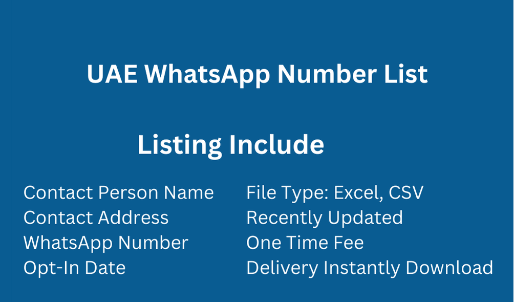 UAE WhatsApp Number List