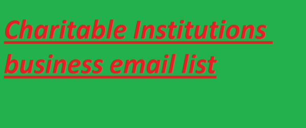 Charitable Institutions Specific Special Email Data