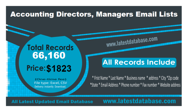 Accounting Directors, Managers Specific Special Email Datas