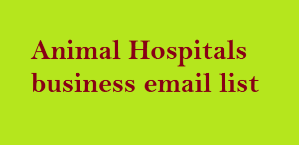 Animal Hospitals Specific Special Email Data