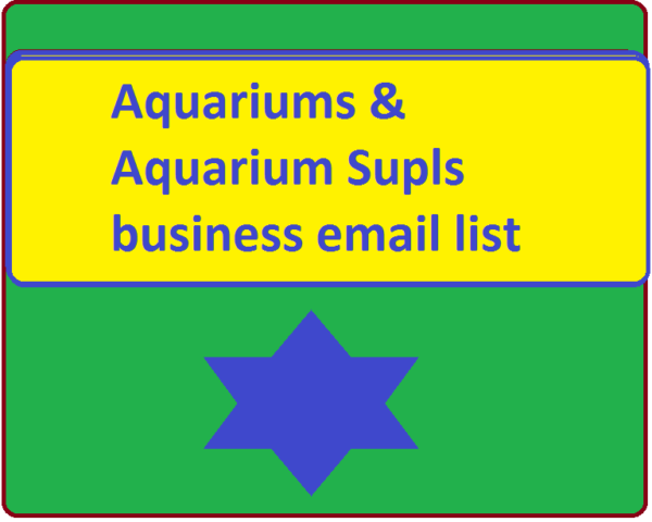 Aquariums & Aquarium Supls Specific Special Email Data