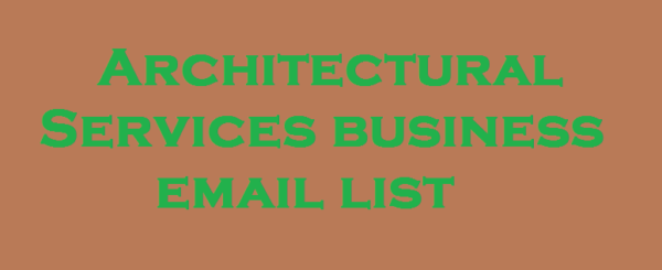 Architectural Services Specific Special Email Data