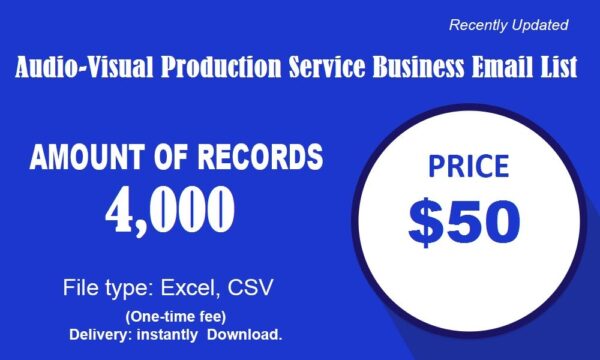 Audio-Visual Production Service Specific Special Email Data