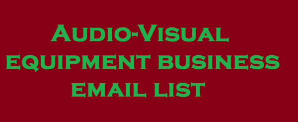 Audio-Visual equipment Specific Special Email Data