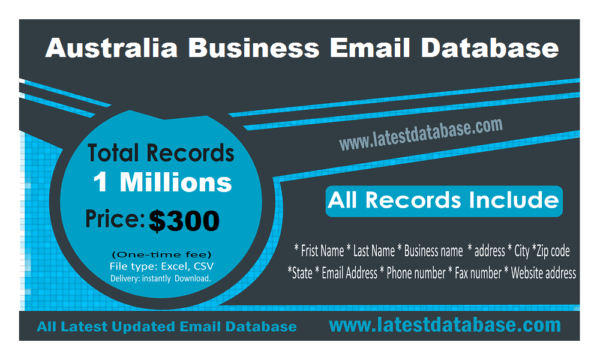 Australia Specific Special Email Data