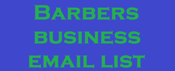 Barbers Specific Special Email Data