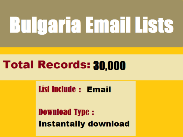 Bulgaria Specific Special Email Datas