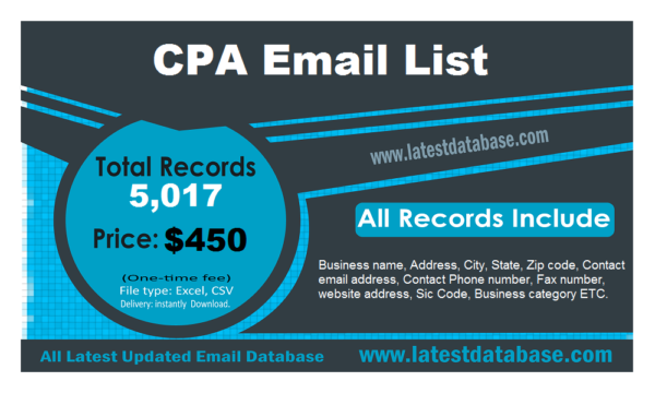 CPA Specific Special Email Data