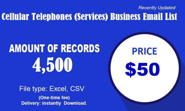 Cellular Telephones (Services) Specific Special Email Data