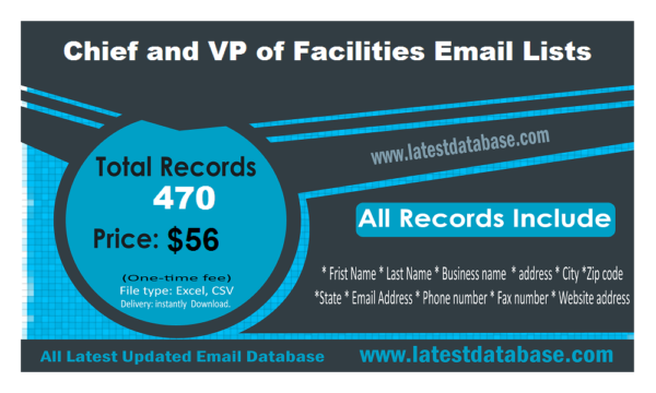 Chief and VP of Facilities Specific Special Email Datas