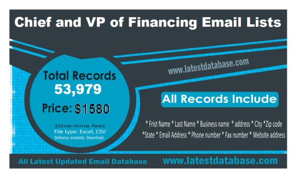 Chief and VP of Financing Specific Special Email Datas