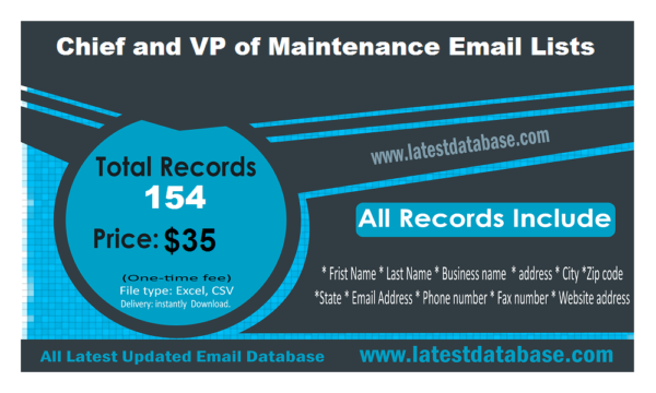 Chief and VP of Maintenance Specific Special Email Datas