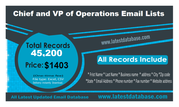 Chief and VP of Operations Specific Special Email Datas