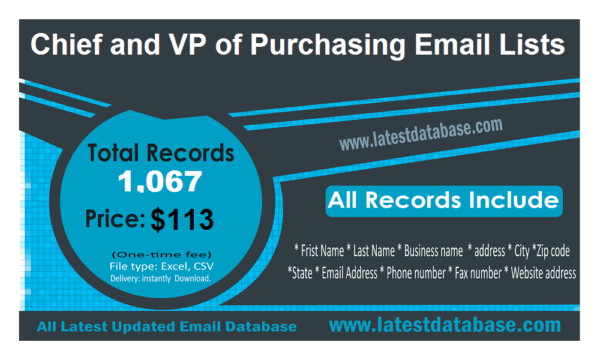 Chief and VP of Purchasing Specific Special Email Datas