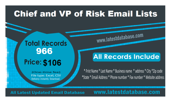 Chief and VP of Risk Specific Special Email Datas