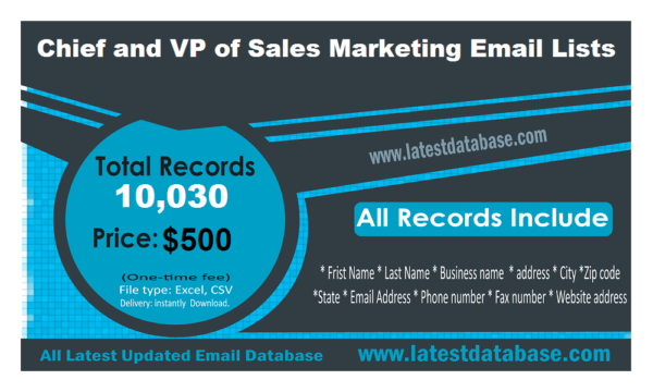 Chief and VP of Sales Marketing Specific Special Email Datas