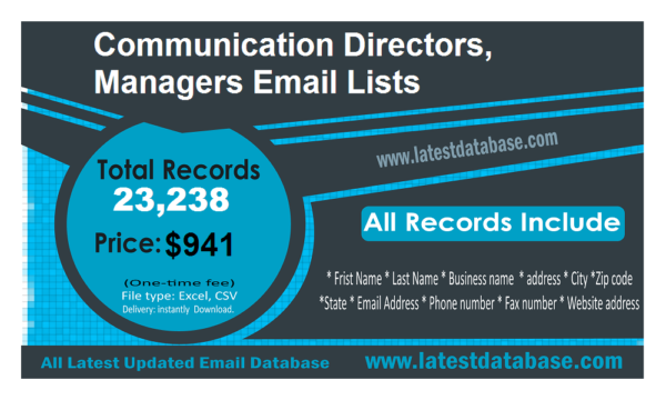 Communication Directors Managers Specific Special Email Datas