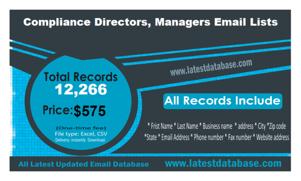 Compliance Directors, Managers Specific Special Email Datas