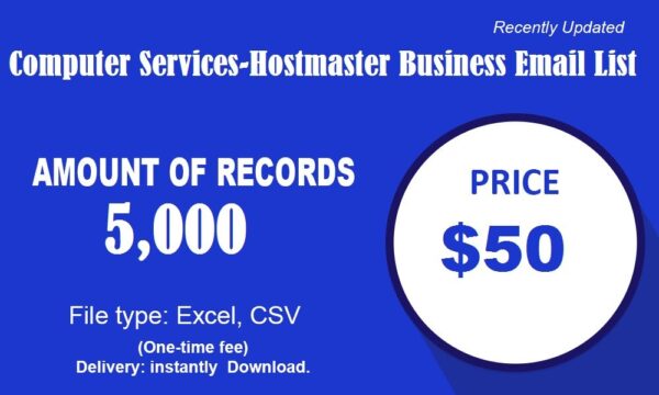 Computer services-hostmaster Specific Special Email Data