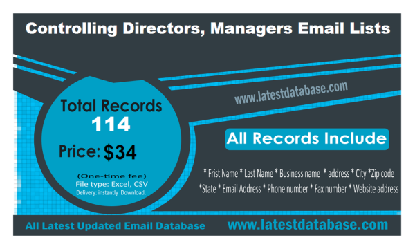 Controlling Directors, Managers Specific Special Email Datas