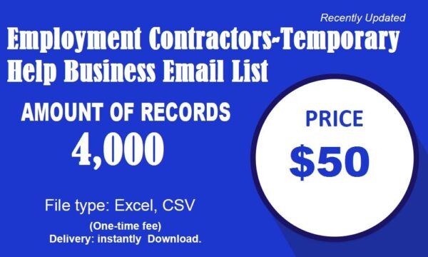 Employment Contractors-Temporary Help Specific Special Email Data