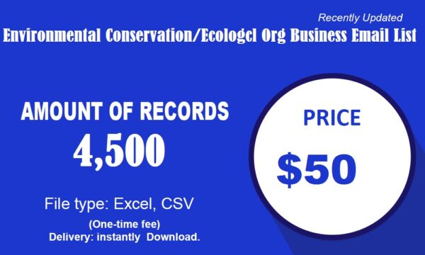 Environmental Conservation/Ecologcl Org Specific Special Email Data