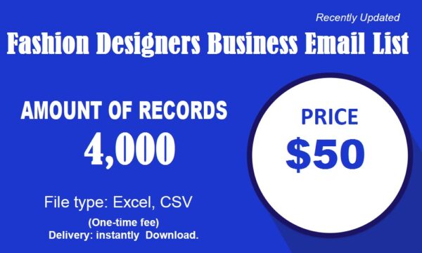 Fashion Designers Specific Special Email Data