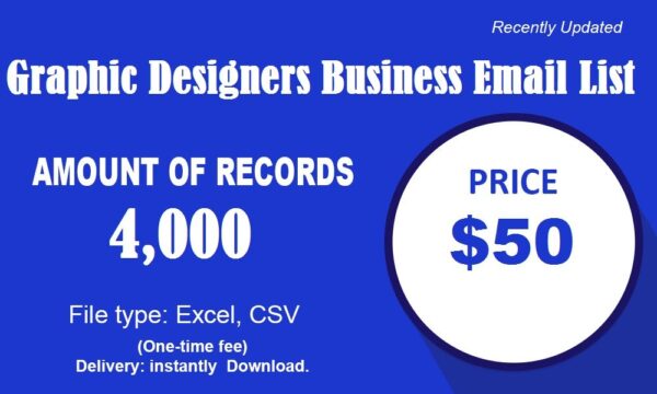 Graphic Designers Specific Special Email Data