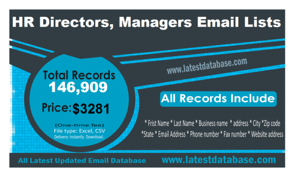 HR Directors, Managers Specific Special Email Datas