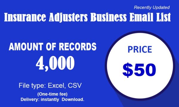 Insurance Adjusters Specific Special Email Data