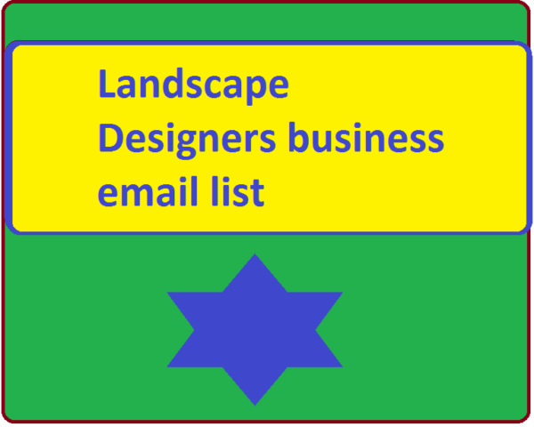 Landscape Designers Specific Special Email Data