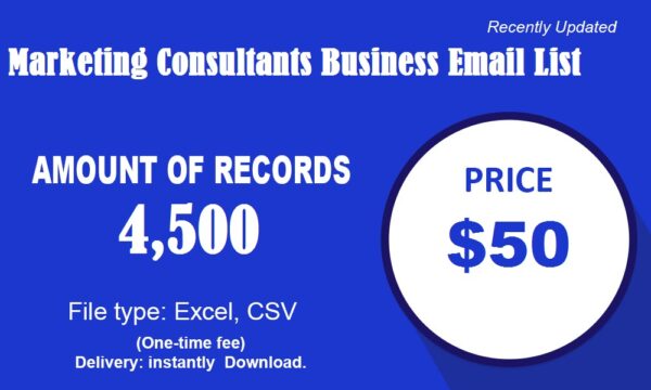 Marketing Consultants Specific Special Email Data