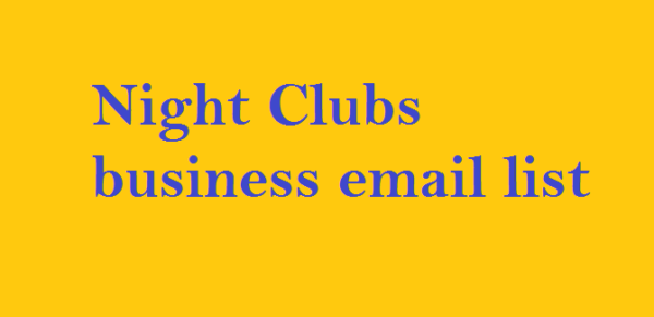 Night Clubs Specific Special Email Data