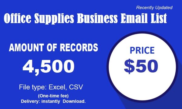 Office Supplies Specific Special Email Data