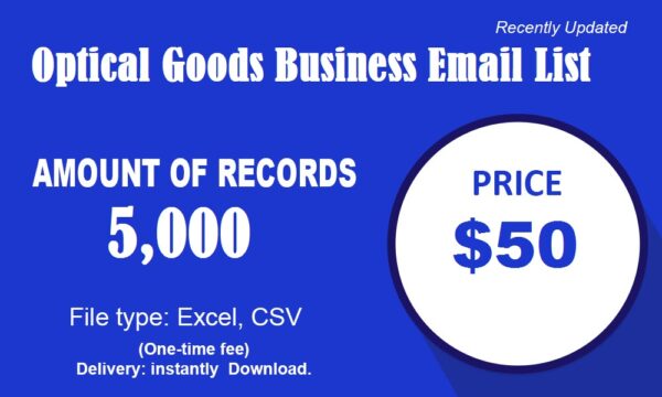 Optical Goods Specific Special Email Data