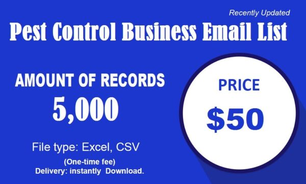 Pest Control Specific Special Email Data