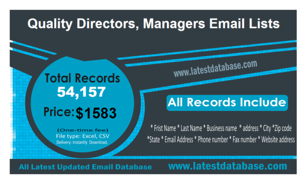 Quality Directors Managers Specific Special Email Datas