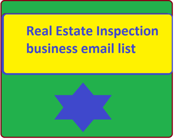 Real Estate Inspection Specific Special Email Data