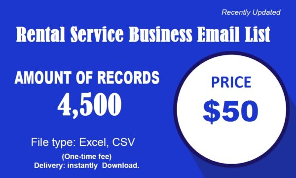 Rental Service Specific Special Email Data