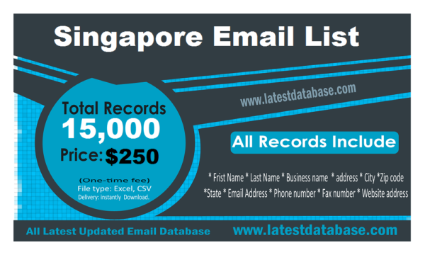 Singapore Specific Special Email Data