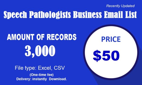 Speech Pathologists Specific Special Email Data