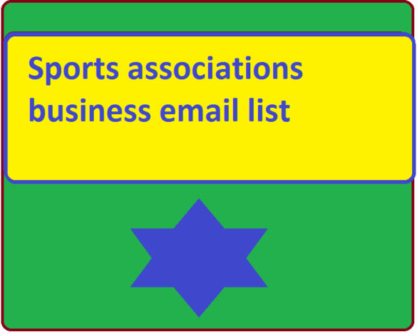 Sports associations Specific Special Email Data