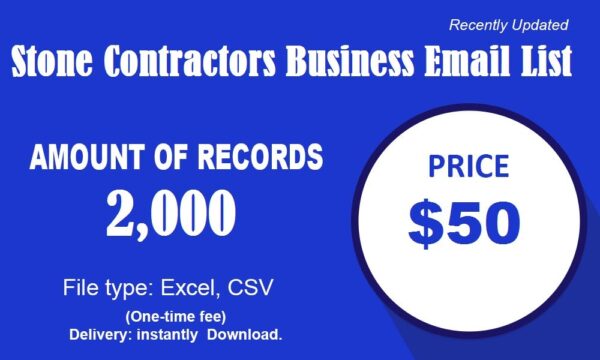 Stone Contractors Specific Special Email Data