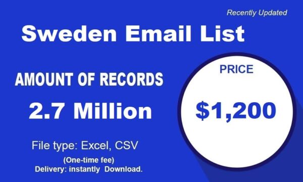 Sweden Specific Special Email Data