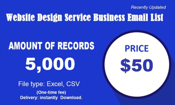 Website Design Service Specific Special Email Data